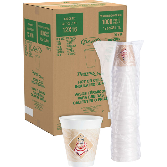 Dart Cafe G Design Foam Cups