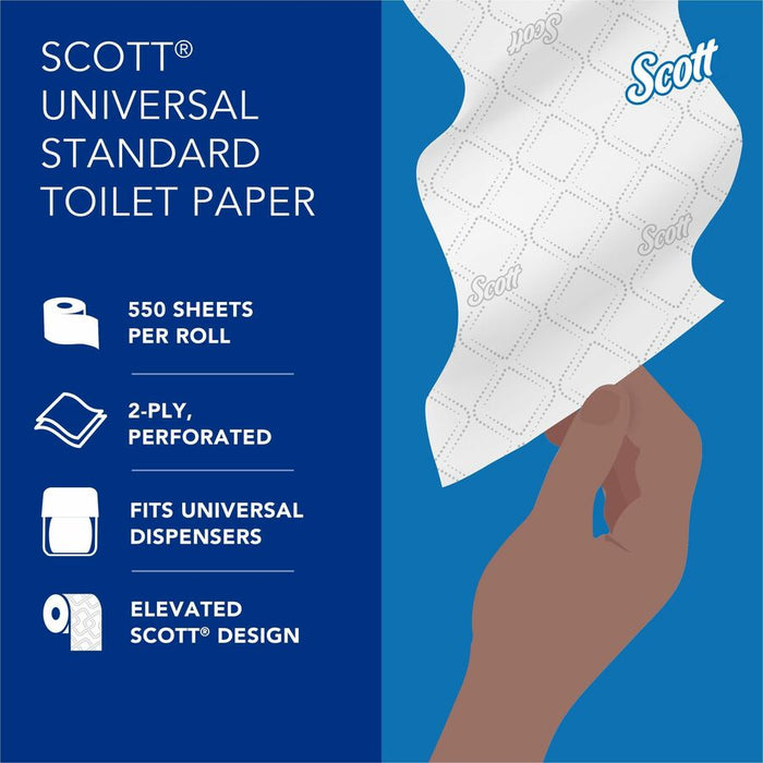 Scott Professional Standard Roll Toilet Paper with Elevated Design