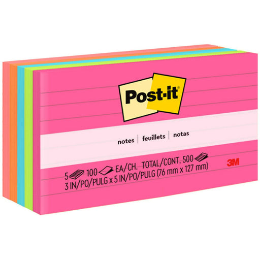 Post-it® Notes Original Lined Notepads - Poptimistic Color Collection