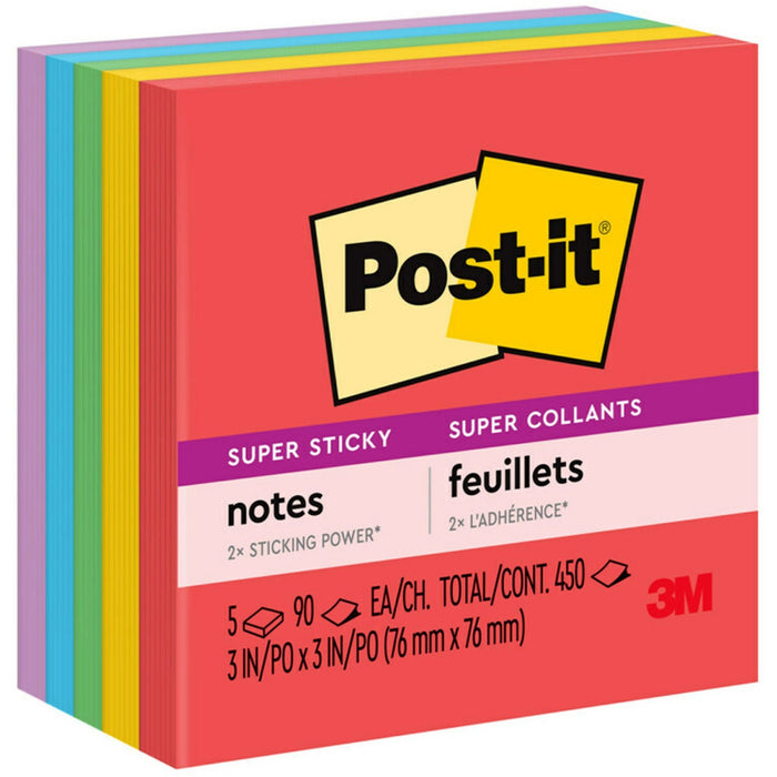 Post-it® Super Sticky Notes - Playful Primaries Color Collection