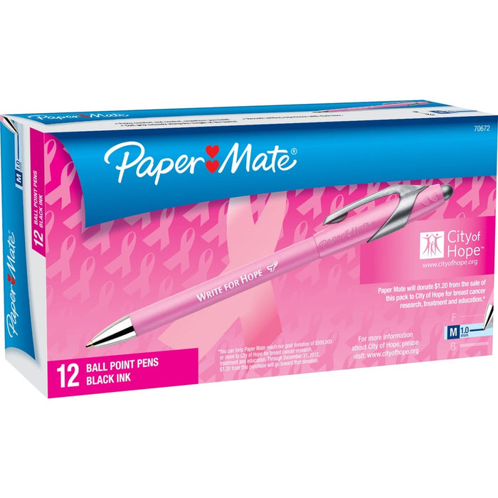 Paper Mate FlexGrip Pink Ribbon Retractable Pen