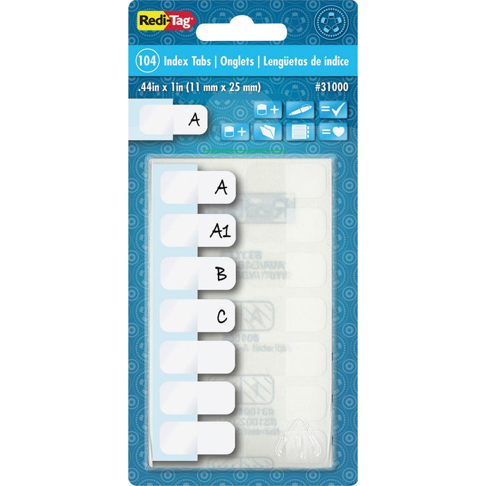 Redi-Tag Permanent Stick Write-On Index Tabs