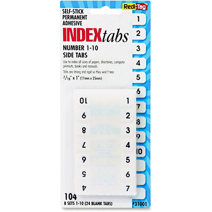 Redi-Tag Permanent Numbered Tab Indexes