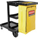 Rubbermaid Commercial Janitor Cart With Zipper Yellow Vinyl Bag