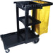 Rubbermaid Commercial Janitor Cart With Zipper Yellow Vinyl Bag