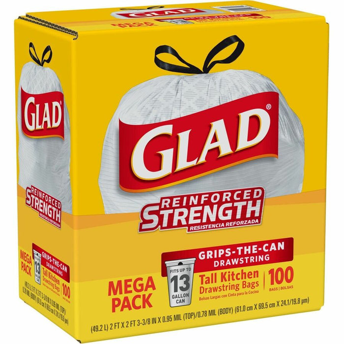 Glad ForceFlex Tall Kitchen Drawstring Trash Bags