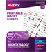 The Mighty Badge® The Mighty Badge Printable Insert Sheets, 100 Clear Inserts, Inkjet