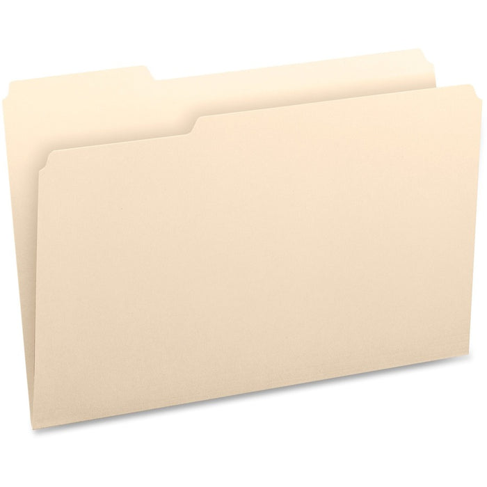 Business Source 1/3 Tab Cut Legal Recycled Top Tab File Folder