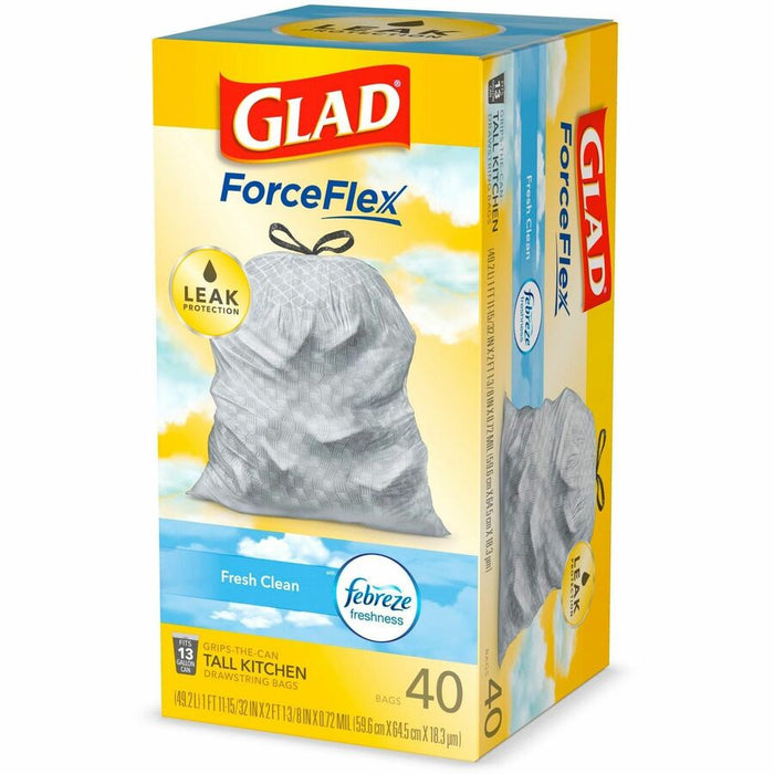 Glad ForceFlex Tall Kitchen Drawstring Trash Bags