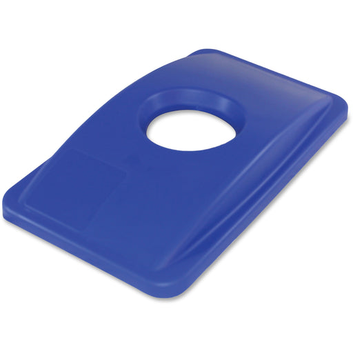 Thin Bin Round Cut Out Blue Lid