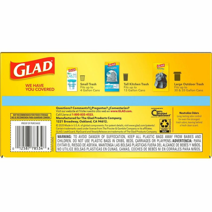 Glad ForceFlex Tall Kitchen Drawstring Trash Bags