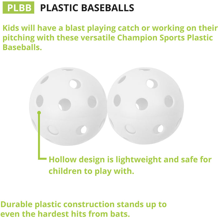 Champion Sports Plastic Baseball