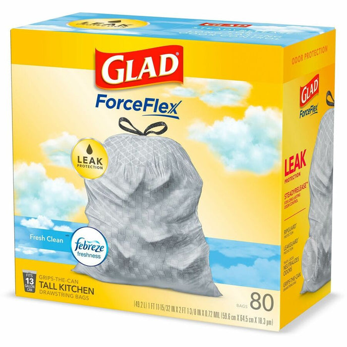 Glad ForceFlex Tall Kitchen Drawstring Trash Bags