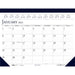 House of Doolittle Deep Blue Print 18.5" Desk Pad Calendar