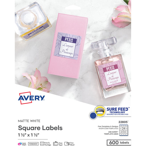 Avery® Print-to-the-Edge Easy Peel Square Labels