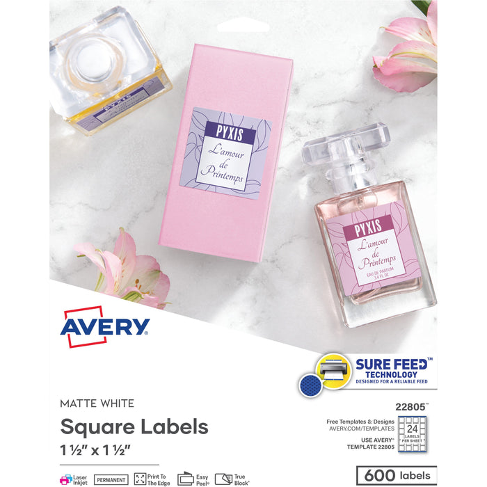 Avery® Print-to-the-Edge Easy Peel Square Labels