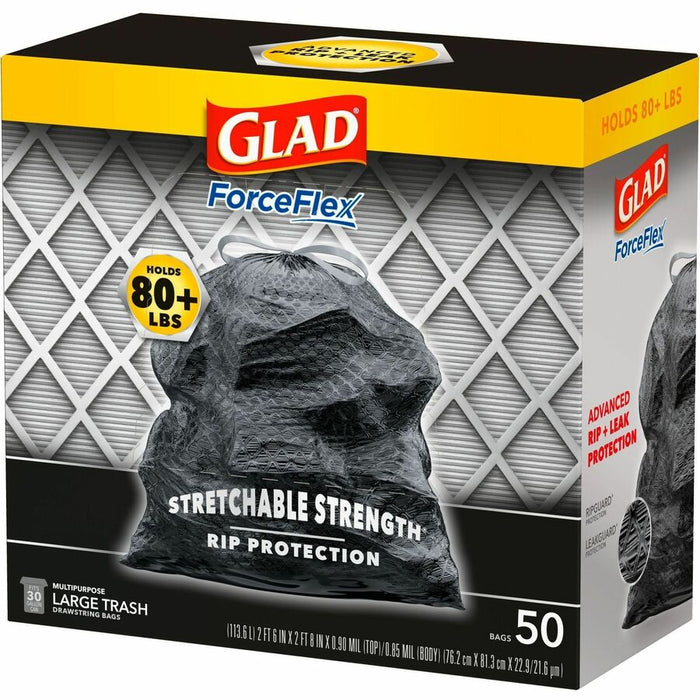 Glad ForceFlexPlus Drawstring Large Trash Bags