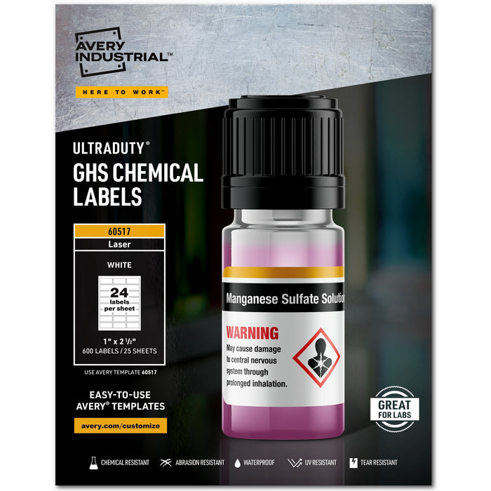 Avery® UltraDuty Chemical Label