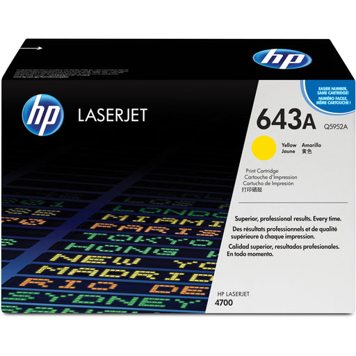 HP 643A (Q5952A) Original Laser Toner Cartridge - Single Pack - Yellow - 1 Each