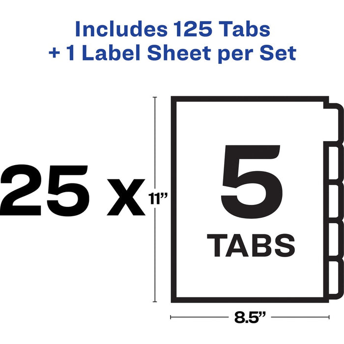 Avery® Print & Apply Label Unpunched Dividers - Index Maker Easy Apply Label Strip