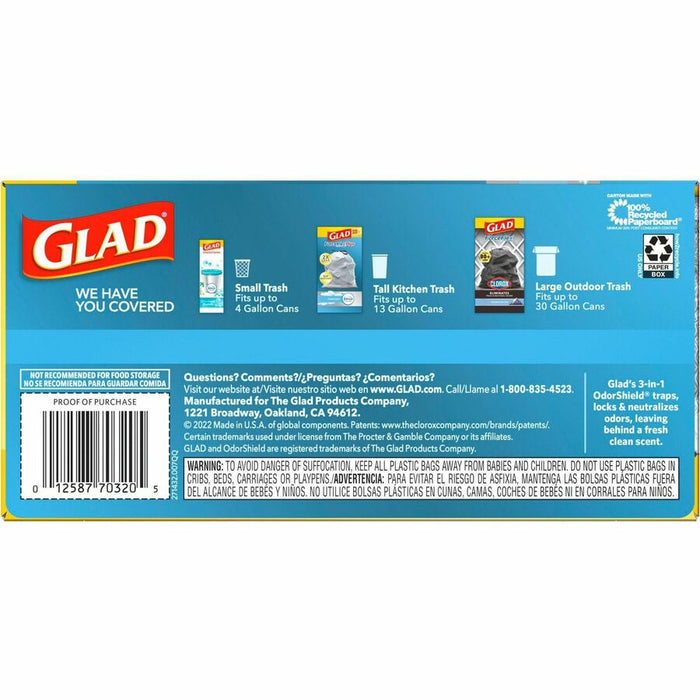 Glad ForceFlexPlus Tall Kitchen Drawstring Trash Bags