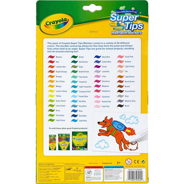 Crayola Super Tips 50-count Washable Markers