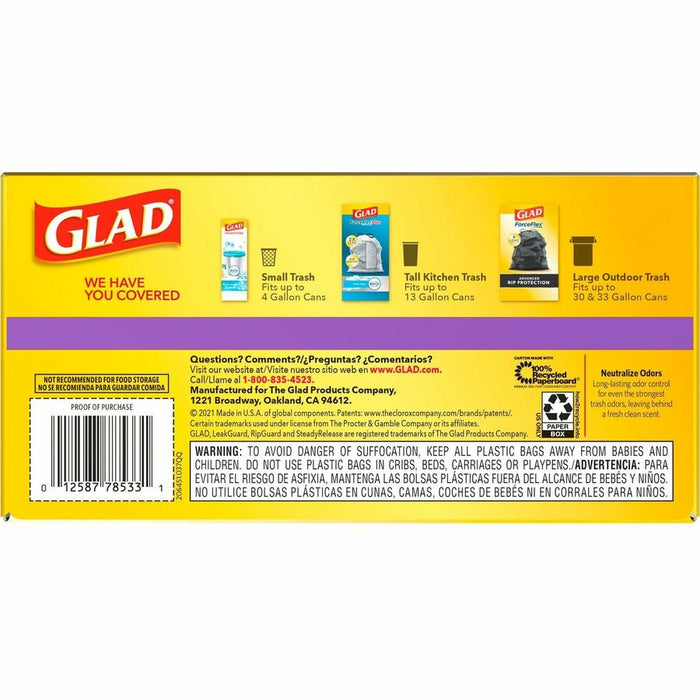 Glad ForceFlex Tall Kitchen Drawstring Trash Bags