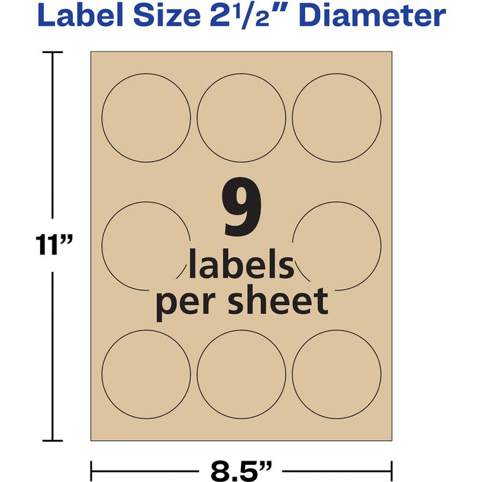 Avery® Print-To-The-Edge Kraft Brown Labels