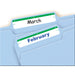 Avery® File Folder Labels, White/Green, 2/3" x 3-7/16" , 252 (5203)