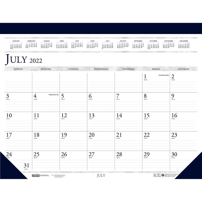 House of Doolittle Academic Desk Pad Calendar