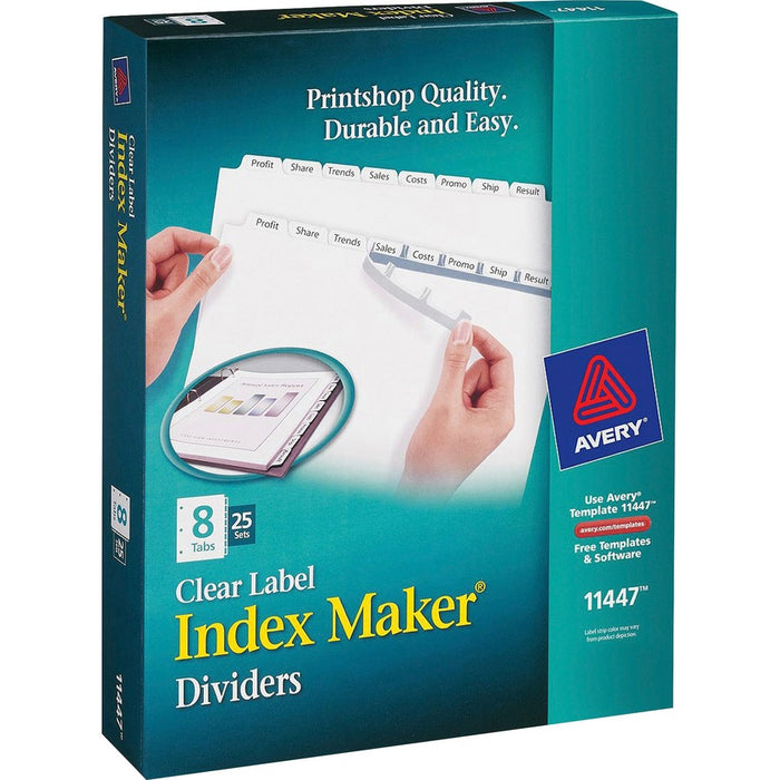 Avery® Print & Apply Clear Label Dividers - Index Maker Easy Apply Label Strip