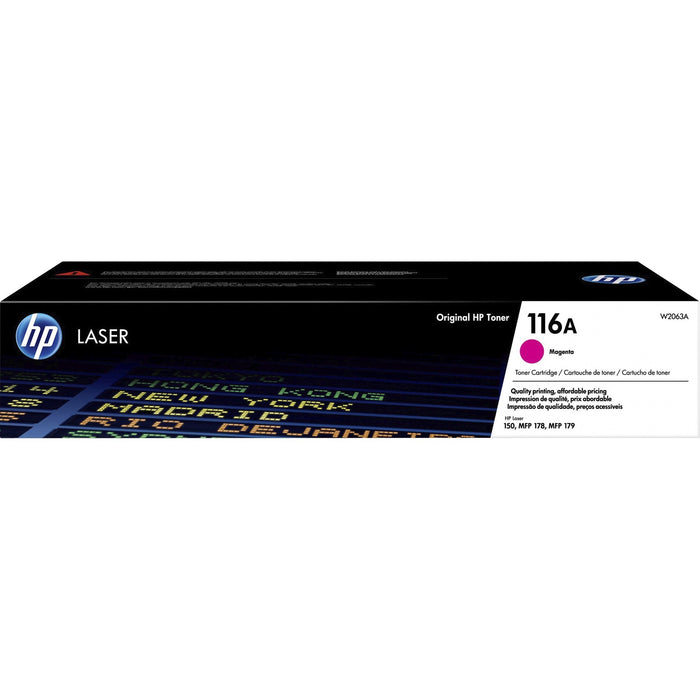 HP 116A (W2063A) Original Laser Toner Cartridge - Magenta - 1 Each