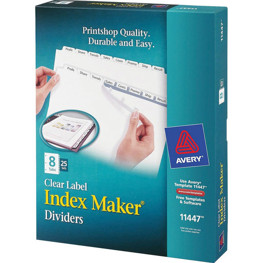 Avery® Print & Apply Clear Label Dividers - Index Maker Easy Apply Label Strip