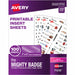 The Mighty Badge® The Mighty Badge Printable Insert Sheets, 100 Clear Inserts, Laser