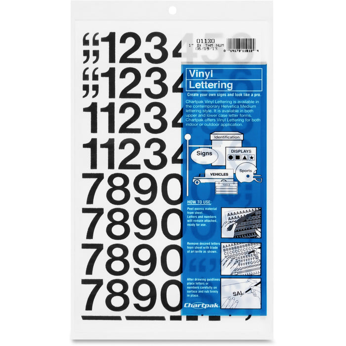 Chartpak Permanent Adhesive Vinyl Numbers