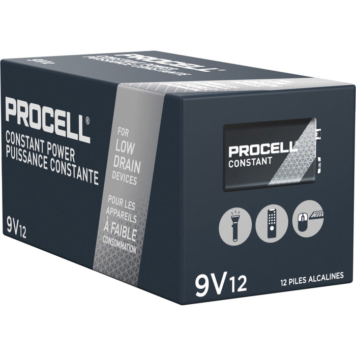 Duracell Procell Constant Power Alkaline 9V Battery Boxes of 12