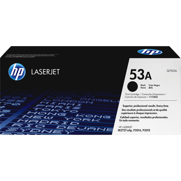 HP 53A (Q7553A) Original Laser Toner Cartridge - Single Pack - Black - 1 Each