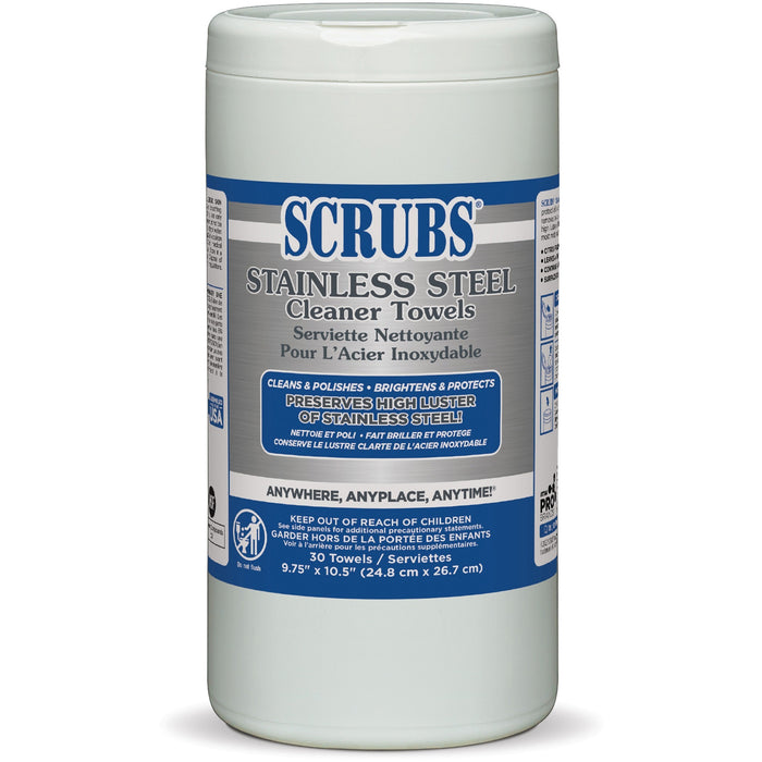 SCRUBS Stainless Steel Cleaner Wipes