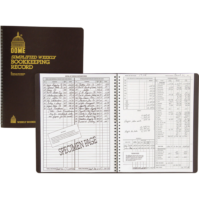 Dome Bookkeeping Record Book