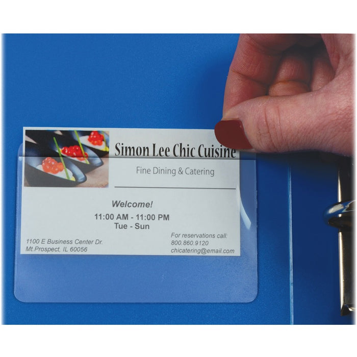 C-Line Self-Adhesive Business Card Holders