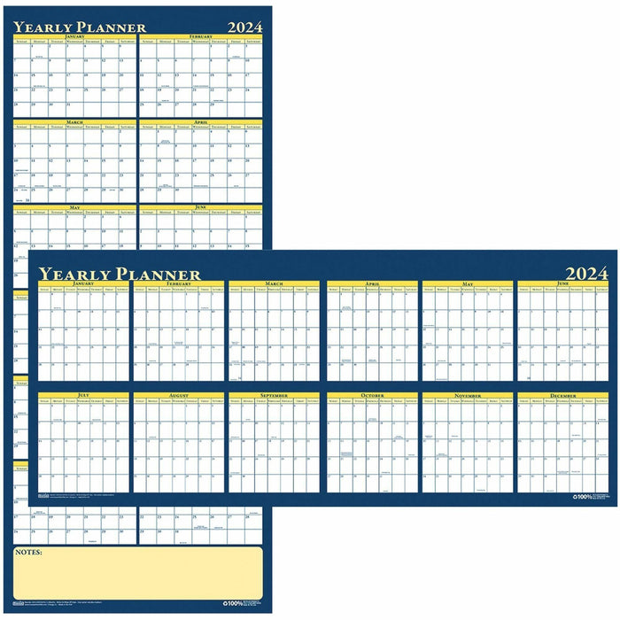 House of Doolittle Laminated Yearly Wall Planner