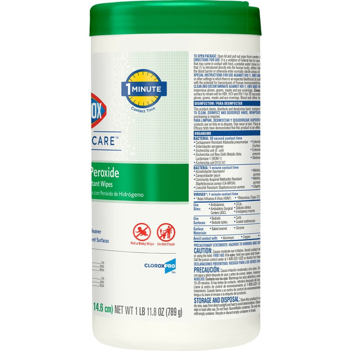 Clorox Healthcare Hydrogen Peroxide Cleaner Disinfectant Wipes