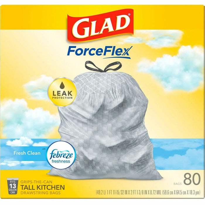 Glad ForceFlex Tall Kitchen Drawstring Trash Bags