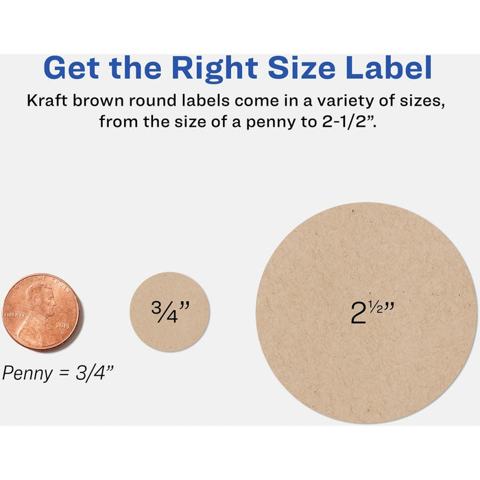 Avery® Print-To-The-Edge Kraft Brown Labels