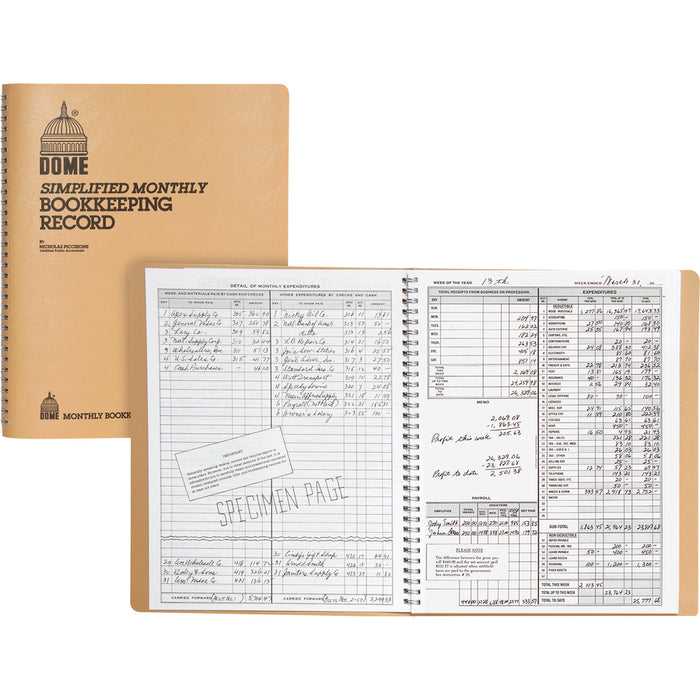 Dome Bookkeeping Record Book