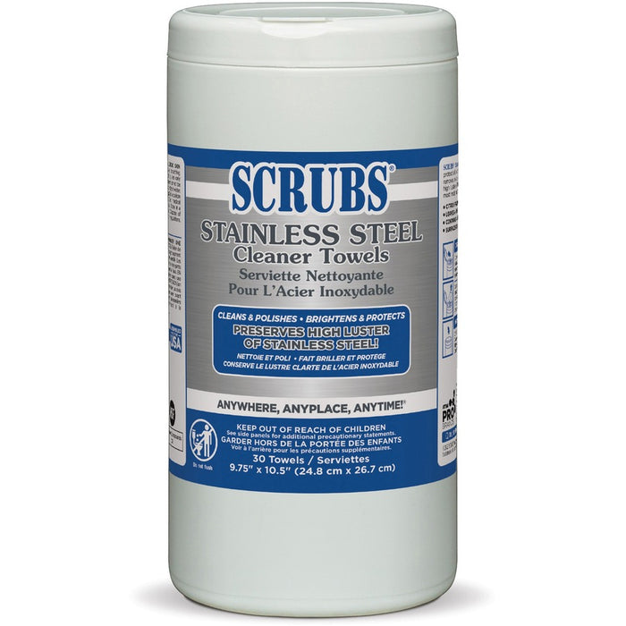 SCRUBS Stainless Steel Cleaner Wipes