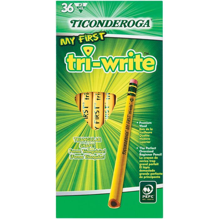 Ticonderoga Tri-Write Beginner No. 2 Pencils