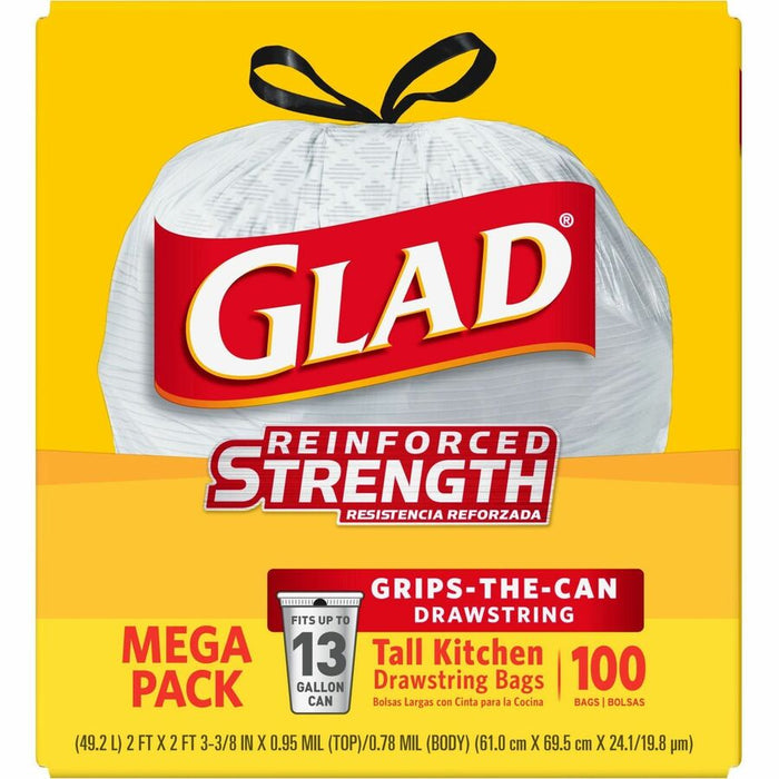 Glad ForceFlex Tall Kitchen Drawstring Trash Bags