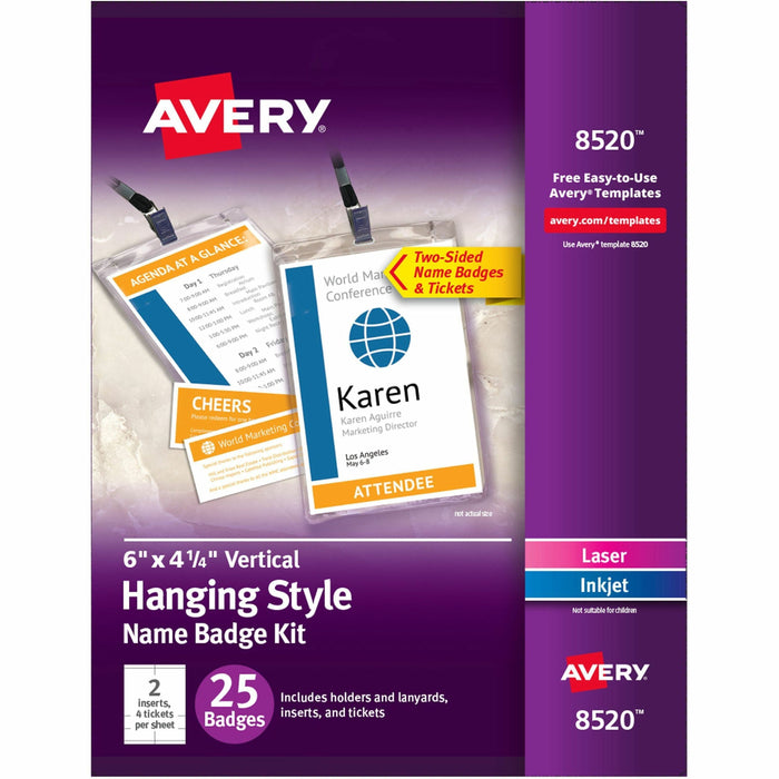 Avery® Vertical Hanging Style Name Badges