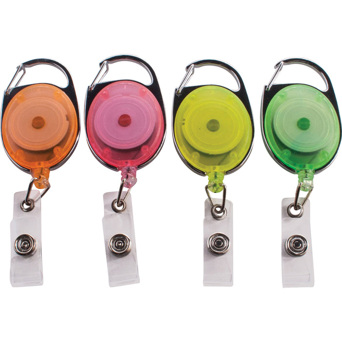 Advantus Neon Carabiner ID Reels